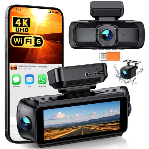 Dash cam front 3x1080p wifi - dash,