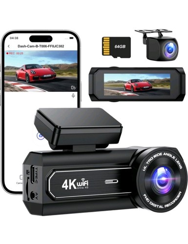 1080p dual dash cam wifi - 4k+1080p,