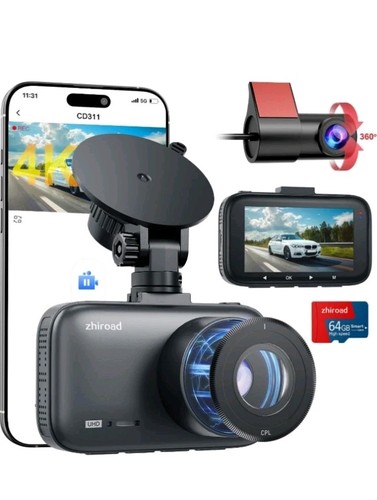Dash cam front and - 4k,
