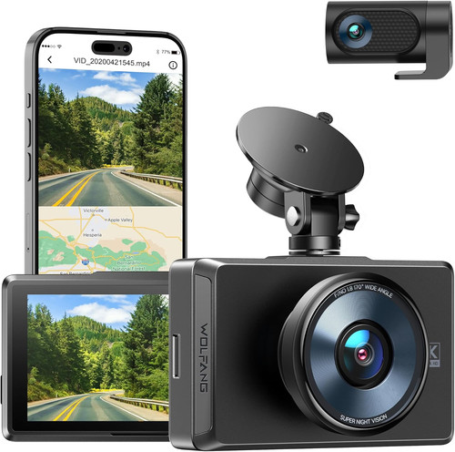Dash cam front and - 4k,