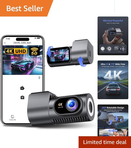 Compact dash cam with - dash,
