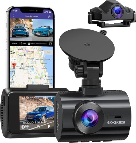 Dash cam front and - 4k,