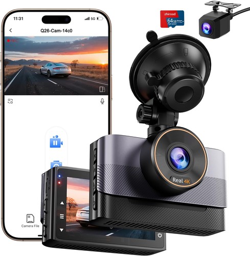 Zhiroad dash cam front and - dash,